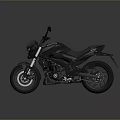 Modern Black Motorcycle With Sleek Sporty Design And Alloy Wheels