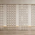 Modern Room Dividers With Various Geometric Cutout Patterns For Interior Space Separation 3d model
