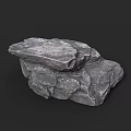 Natural Outdoor Gray Rock Formation With Rough Surface And Irregular Shape 3d model