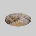 Decorative Square Carpet With Marble Pattern Gold Black Abstract Design