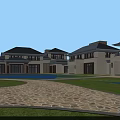 Large Scale Aerial View Planning With Buildings Green Areas And Waterbody