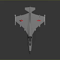Silver Gray Fighter Jet Featuring Red Emblems Number 117 And Four Missile Launchers