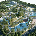 Modern Park View Lake View Square View Sports Field Camping 3d model