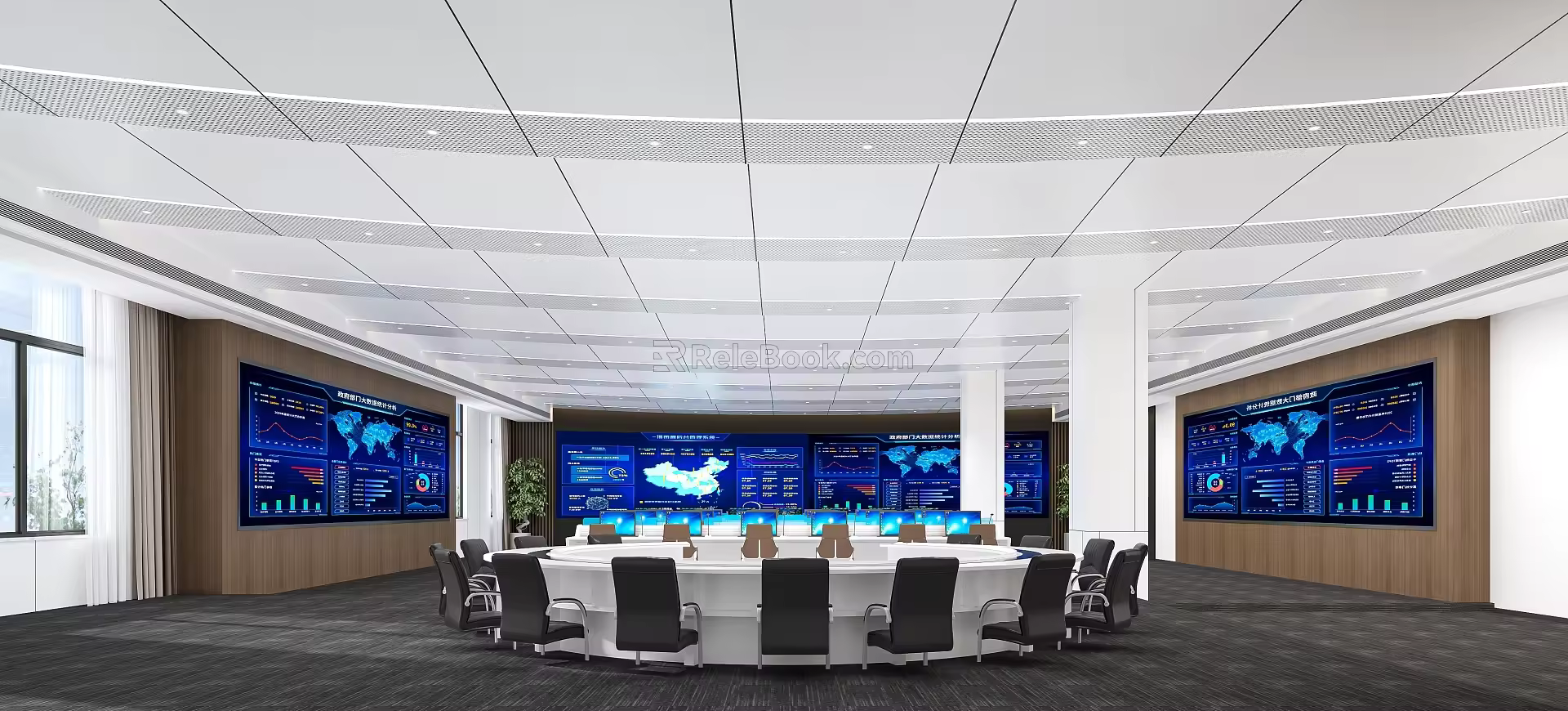 Control Room Monitoring Room 3d model
