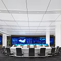 Control Room Monitoring Room 3d model