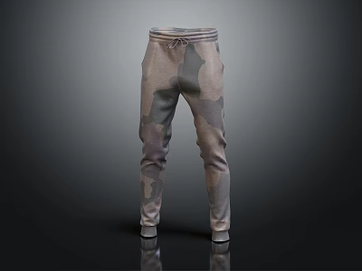 Camo Joggers With Drawstring Waist Stylish Tapered Fit For Casual Everyday Wear 3d model