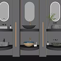 Antique sink combination 3d model