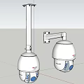High Quality White Projection Monitoring Dome Cameras Wall And Pole Mounted For Outdoor Security Surveillance