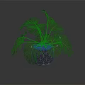 Monstera Plant With Large Green Leaves In Geometric Patterned Pot On Dark Surface