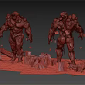 Modern Game Character Stone Element Stone Man 3d model