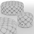 Tufted Leather Stools In Brown Gray And Beige Round Designs For Home Decor