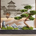 New Chinese Style Interior Landscape Pine Tree Landscape Tree 3d model