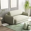 Modern sofa coffee table combination 3d model