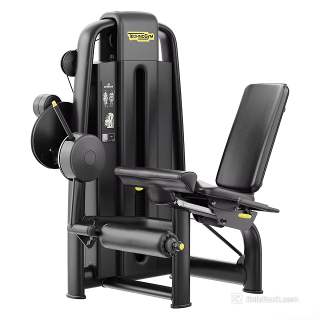 Modern Technology Exhibition Hall Featuring Advanced Strength Training Equipment With Seat And Handles 3d model 