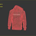 Gray Rockmanila Printed Hoodie With Hooded Design Drawstring And Front Pockets