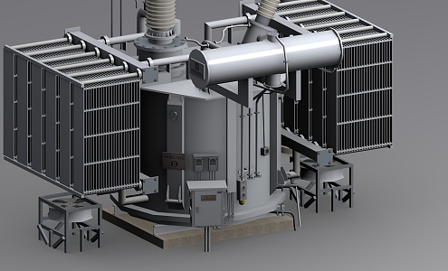 modern industrial equipment transformer 3d model