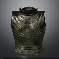Ancient Weapon Breastplate Armor With Intricate Metal Decorative Design And Details