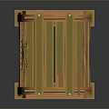 Rustic Wooden Cage With Wire Mesh And Green Base Detailed Design