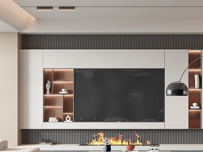 TV background wall background wall TV wall decorative wall TV fireplace model