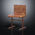 Vintage Wooden Chair Design With Carved Backrest And Solid Seat Frame