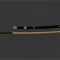 Modern Dagger Sword Japanese Knife 3d model