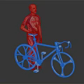 Isolated White Racing Bike With Cyclist In Sportswear On Dark Studio Background