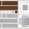 Modern Air Conditioner Vents In Various Styles With Wooden And White Grille Designs