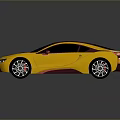 Gold And Purple Sleek Sports Car With Shiny Finish And Reflections