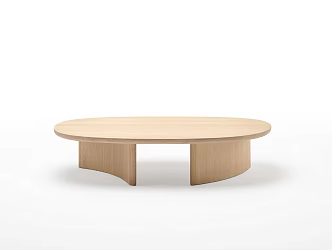Nordic Style Vintage Round Coffee Table Simple Coffee Table Japanese Style Solid Wood Coffee Table Oval Geometric Coffee Table Living Room Dining Room Coffee Table 3d model