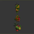 Fresh Vibrant Various Fruits with Bright Colors Including Dragon Fruit Strawberry and Grapes