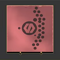 Pink Decorative Notebook With Black Pattern And Yellow Straps For Daily Use