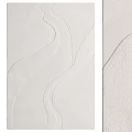 Square Rug With Minimalist Curved Textures And Light Color Scheme