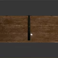 Vintage Wooden Chest With Black Metal Straps And Natural Wood Grain Surface