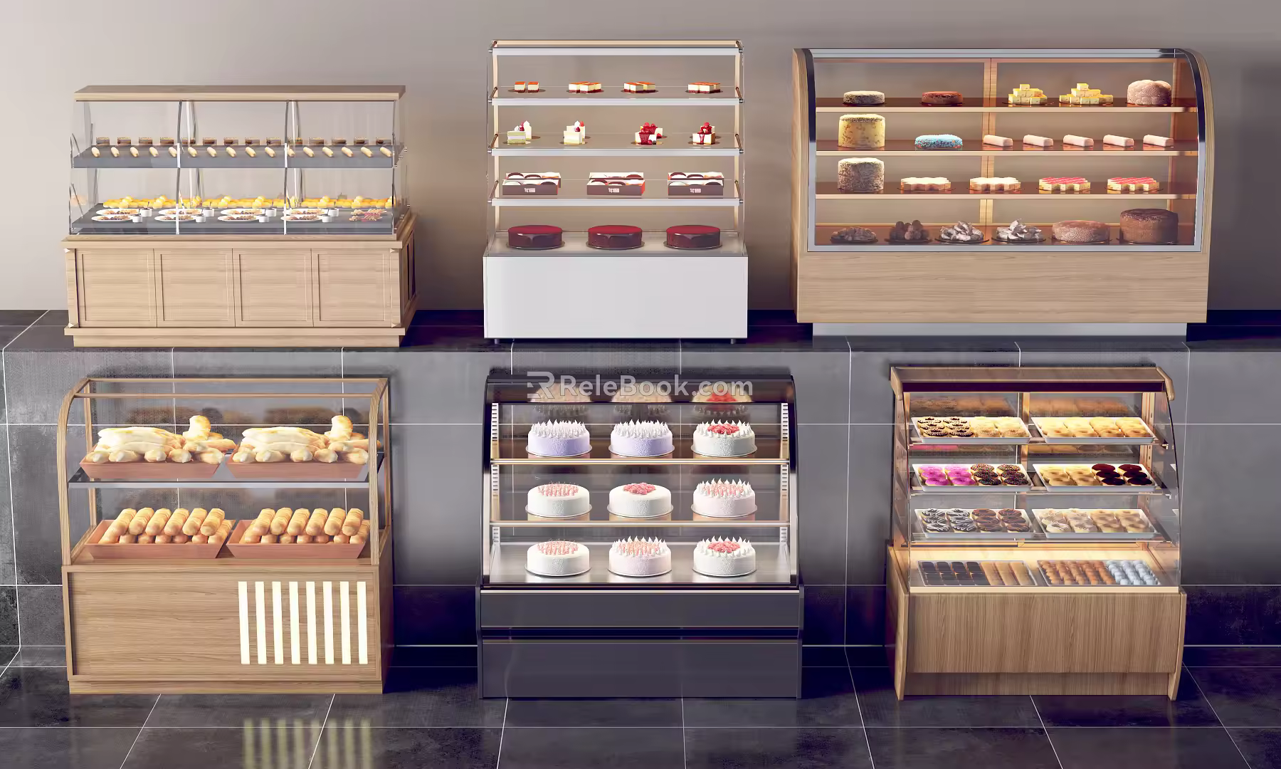Modern Display Cabinet Cake Display Cabinet 3d model