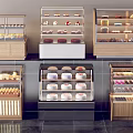 Modern Display Cabinet Cake Display Cabinet 3d model