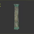 Classical Carved Stone Column Featuring Intricate Patterns For Architectural Design