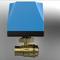 Modern Air Conditioner Air Outlet With Blue Cover And Gold Brass Components