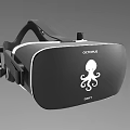 OCTOPUS DK2 VR Headset With Octopus Logo Black Design White Accents 3d model
