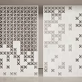 Modern Room Divider With Geometric Laser Cut Patterns For Contemporary Interior Design 3d model