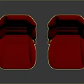 Premium Red Sporty Car Seats Pair For Automotive Racing Interior