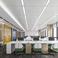 modern public office area open office area 3d model