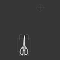 Household Scissors With Black Ergonomic Handle And Sharp Metal Blade