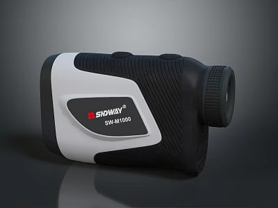 SNDWAY SWM1000 Computer Handheld Laser Rangefinder with Black White Design and Lens 3d model