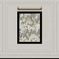 Decorative Framed Abstract Painting On Wall As Interior Decor Art Piece 3d model