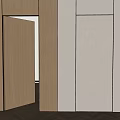 Modern Light Colored Swing Door Design For Minimalist Home Interior With Herringbone Floor