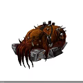 Mechanical Organic Hybrid Creature Character With Red Tentacles Metal Armor Spikes And Bolts