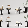 Modern round bedside table 3d model