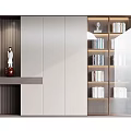 Light Luxury Bookcase Decorative Bookcase 3d model