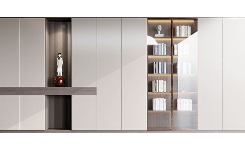 Light Luxury Bookcase Decorative Bookcase 3d model