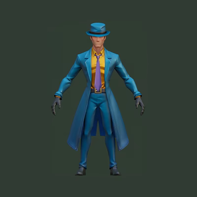 Modern Game Character Questioner 3d model Modern Game Character Questioner 3d model